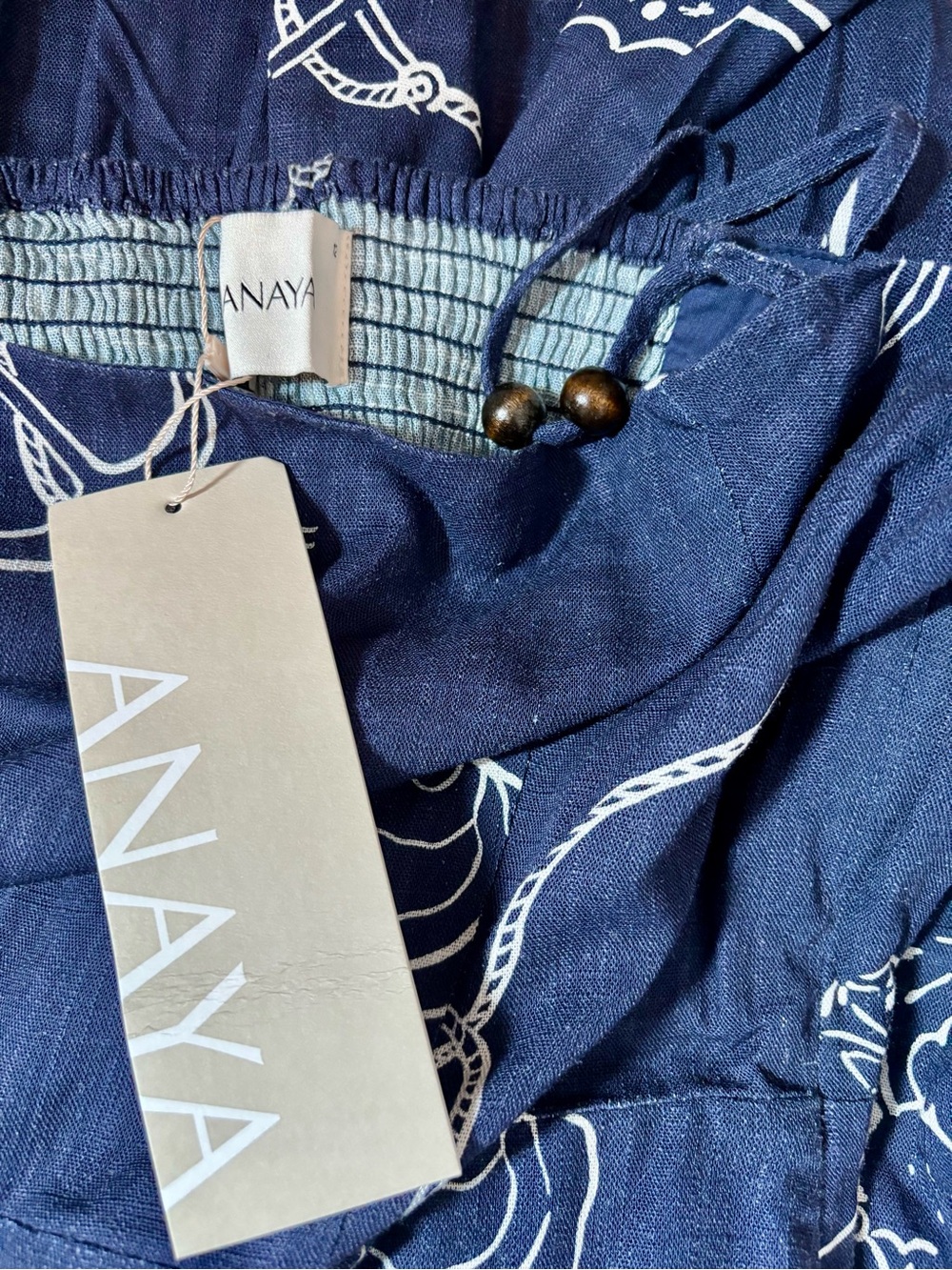 NWT ANAYA Zali Coastal Maritime Few Moda Maxi Dress 12 ,8 , 6 - Picture 11 of 12